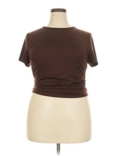 Pre-owned Unbranded Short Sleeve T-shirt In Brown