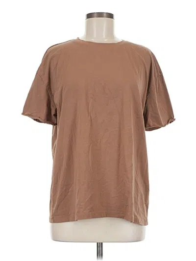 Pre-owned Unbranded Short Sleeve T-shirt In Brown