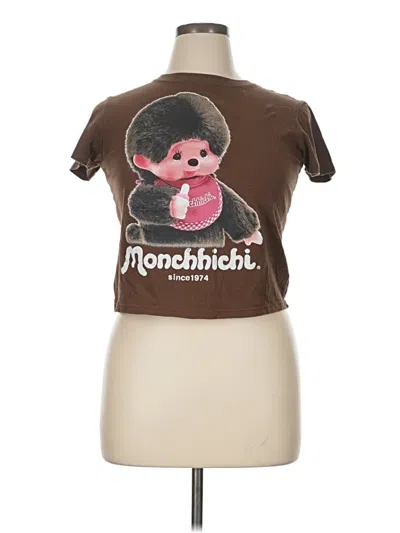 Pre-owned Unbranded Short Sleeve T-shirt In Brown