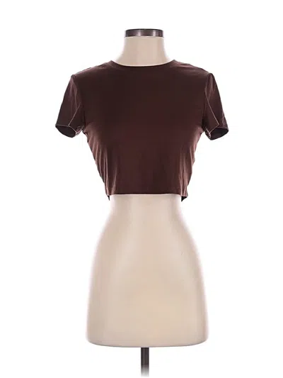 Pre-owned Unbranded Short Sleeve T-shirt In Brown