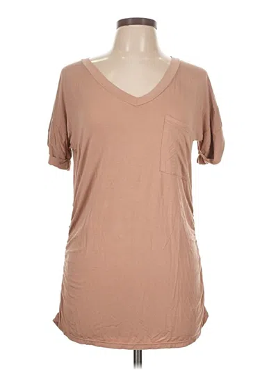 Pre-owned Unbranded Short Sleeve T-shirt In Brown