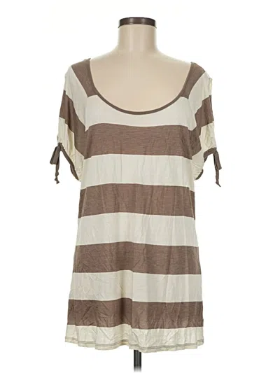 Pre-owned Unbranded Short Sleeve T-shirt In Brown
