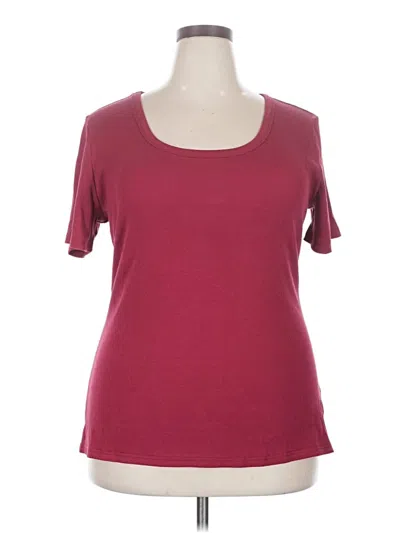 Pre-owned Unbranded Short Sleeve T-shirt In Burgundy