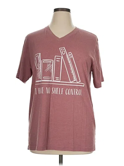 Pre-owned Unbranded Short Sleeve T-shirt In Burgundy
