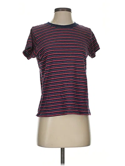 Pre-owned Unbranded Short Sleeve T-shirt In Burgundy