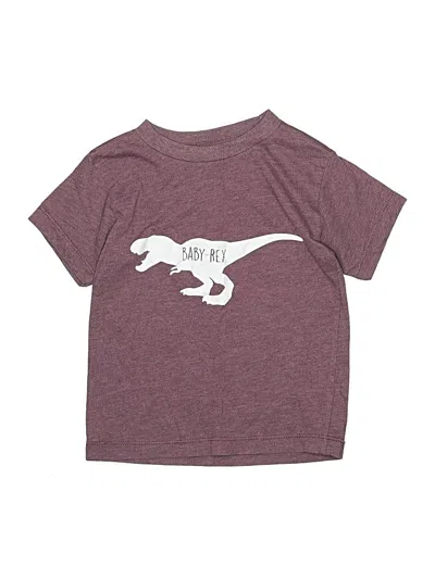 Pre-owned Unbranded Kids' Short Sleeve T-shirt In Burgundy