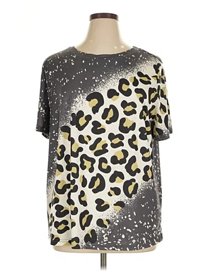 Pre-owned Unbranded Short Sleeve T-shirt In Gold