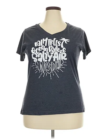 Pre-owned Unbranded Short Sleeve T-shirt In Gray