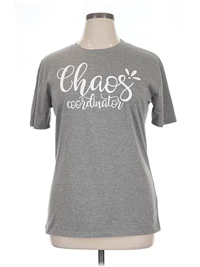 Pre-owned Unbranded Short Sleeve T-shirt In Gray