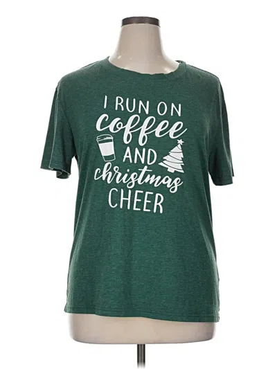 Pre-owned Unbranded Short Sleeve T-shirt In Green
