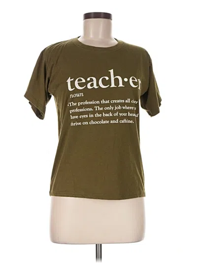 Pre-owned Unbranded Short Sleeve T-shirt In Green
