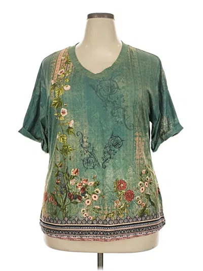 Pre-owned Unbranded Short Sleeve T-shirt In Green