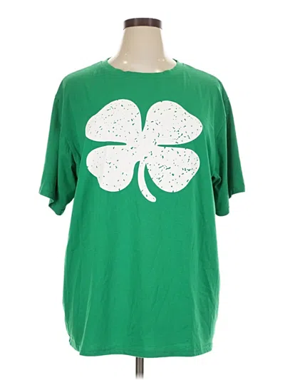 Pre-owned Unbranded Short Sleeve T-shirt In Green