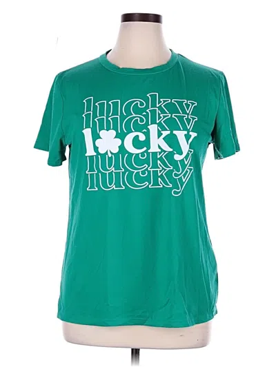 Pre-owned Unbranded Short Sleeve T-shirt In Green