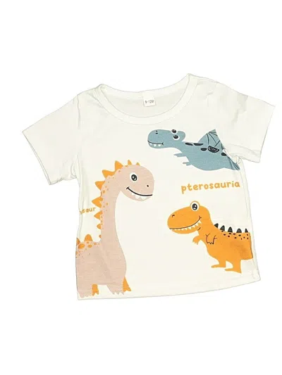 Pre-owned Unbranded Babies' Short Sleeve T-shirt In Ivory