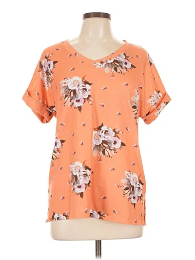 Pre-owned Unbranded Short Sleeve T-shirt In Orange