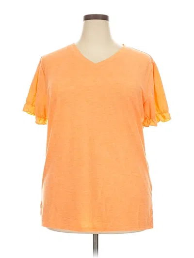 Pre-owned Unbranded Short Sleeve T-shirt In Orange