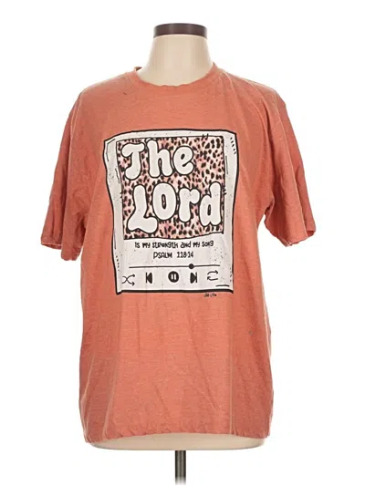 Pre-owned Unbranded Short Sleeve T-shirt In Orange