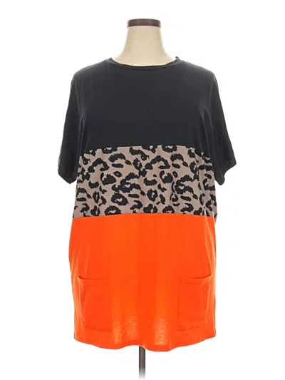 Pre-owned Unbranded Short Sleeve T-shirt In Orange
