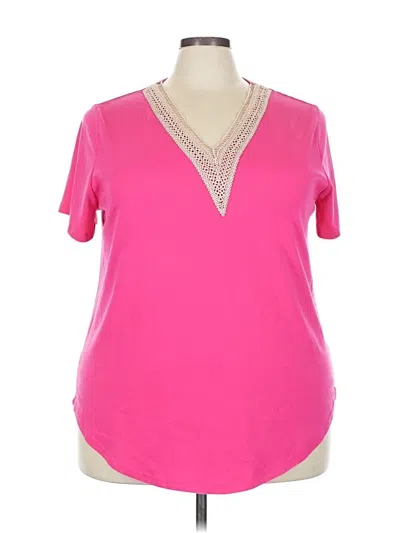 Pre-owned Unbranded Short Sleeve T-shirt In Pink