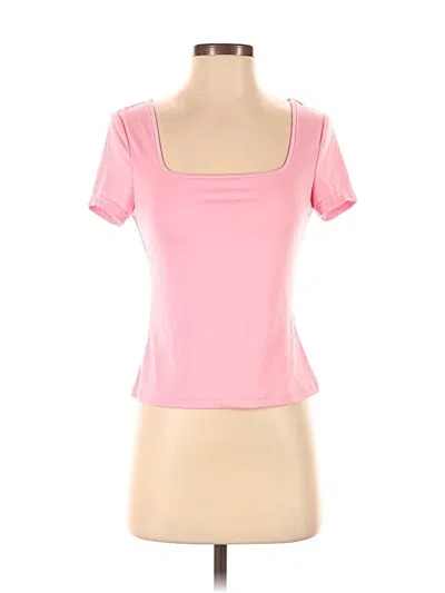 Pre-owned Unbranded Short Sleeve T-shirt In Pink