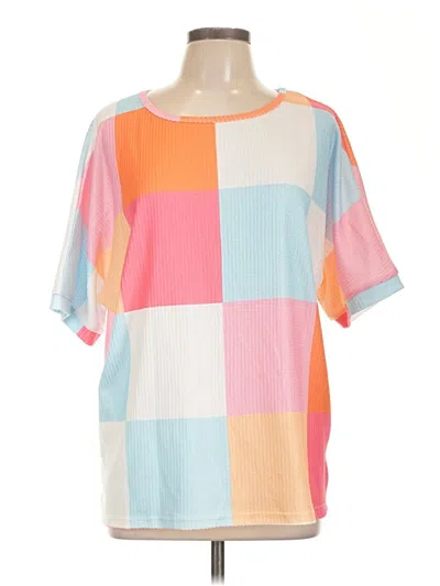 Pre-owned Unbranded Short Sleeve T-shirt In Pink