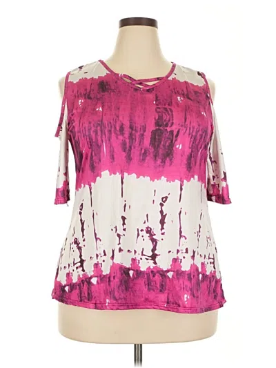 Pre-owned Unbranded Short Sleeve T-shirt In Pink