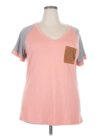 Pre-owned Unbranded Short Sleeve T-shirt In Pink