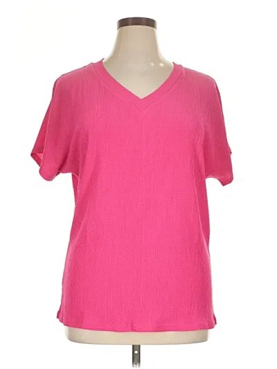 Pre-owned Unbranded Short Sleeve T-shirt In Pink