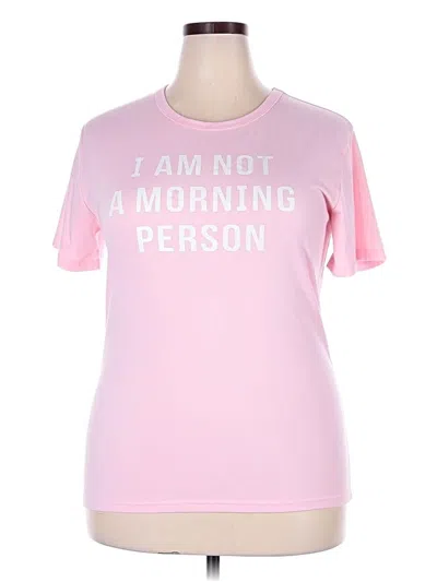 Pre-owned Unbranded Short Sleeve T-shirt In Pink