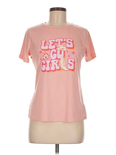 Pre-owned Unbranded Short Sleeve T-shirt In Pink