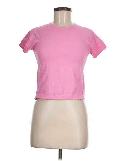 Pre-owned Unbranded Short Sleeve T-shirt In Pink