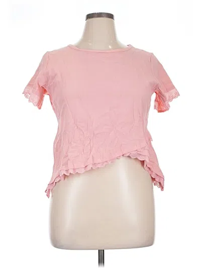 Pre-owned Unbranded Short Sleeve T-shirt In Pink