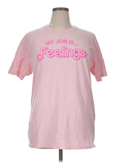 Pre-owned Unbranded Short Sleeve T-shirt In Pink
