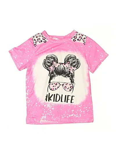 Pre-owned Unbranded Kids' Short Sleeve T-shirt In Pink