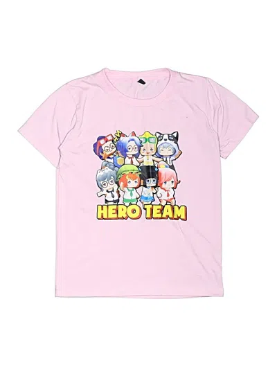 Pre-owned Unbranded Kids' Short Sleeve T-shirt In Pink