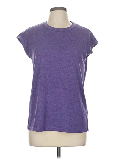 Pre-owned Unbranded Short Sleeve T-shirt In Purple