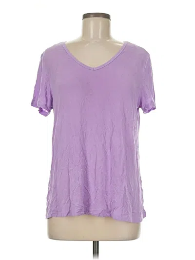 Pre-owned Unbranded Short Sleeve T-shirt In Purple