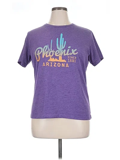 Pre-owned Unbranded Short Sleeve T-shirt In Purple