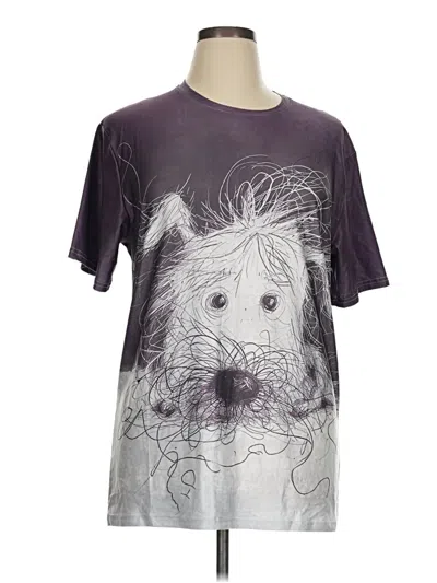 Pre-owned Unbranded Short Sleeve T-shirt In Purple