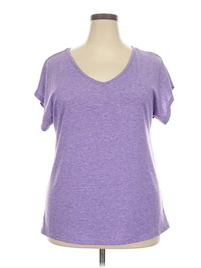 Pre-owned Unbranded Short Sleeve T-shirt In Purple