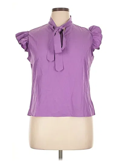Pre-owned Unbranded Short Sleeve T-shirt In Purple