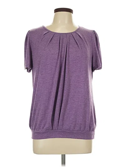 Pre-owned Unbranded Short Sleeve T-shirt In Purple