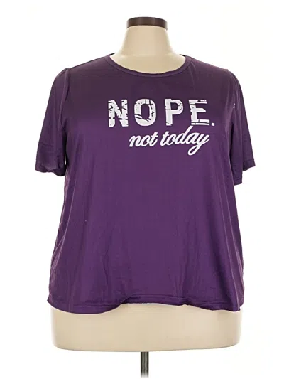 Pre-owned Unbranded Short Sleeve T-shirt In Purple