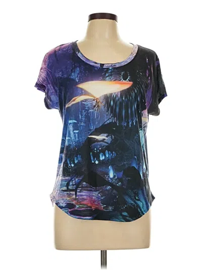 Pre-owned Unbranded Short Sleeve T-shirt In Purple