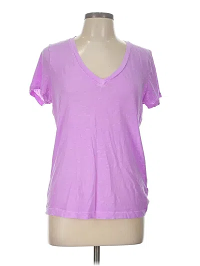 Pre-owned Unbranded Short Sleeve T-shirt In Purple