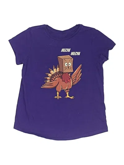 Pre-owned Unbranded Kids' Short Sleeve T-shirt In Purple