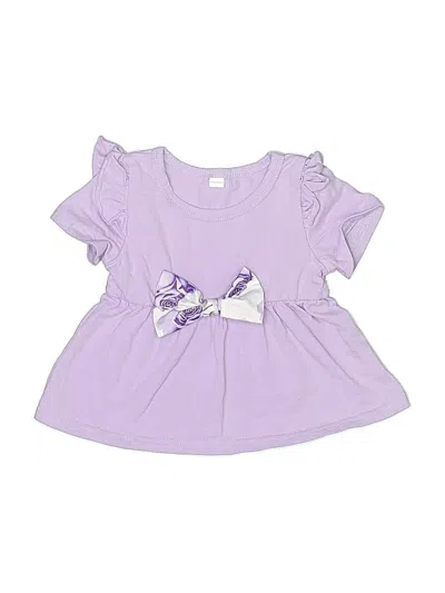 Pre-owned Unbranded Babies' Short Sleeve T-shirt In Purple