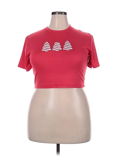 Pre-owned Unbranded Short Sleeve T-shirt In Red