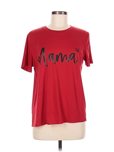Pre-owned Unbranded Short Sleeve T-shirt In Red